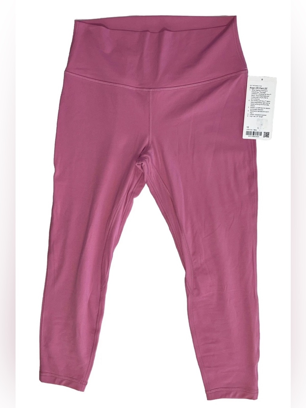 NWT LULULEMON SIZE 12 ALIGN HIGH RISE 25” L PANT AUTHENTIC PINK BLOSSOM $98 MSRP